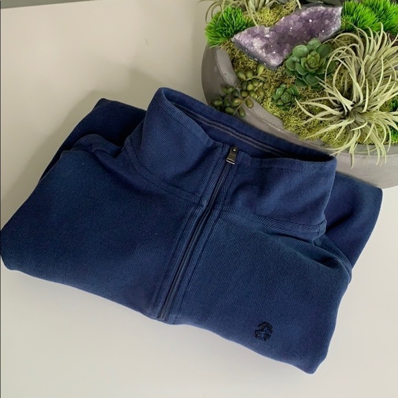 Izod preppy Men’s Navy blue Half Zip Pull Over Sweater Large - Picture 7 of 7